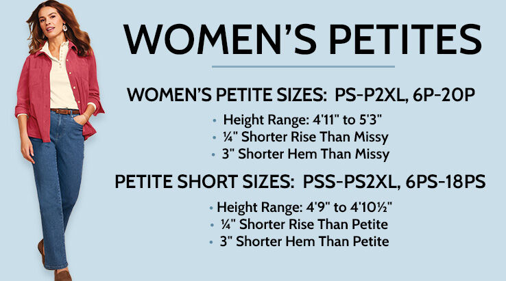Women's Petite Clothing