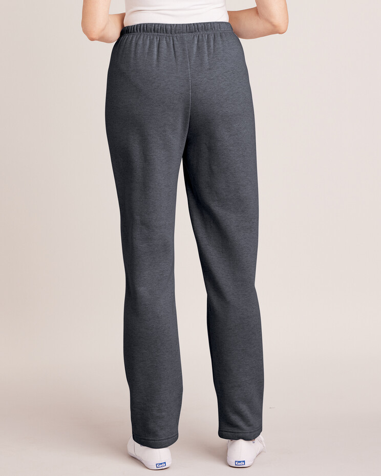 Women's Petite Fleece Pants - Open Back Incontinence Pants - Silverts
