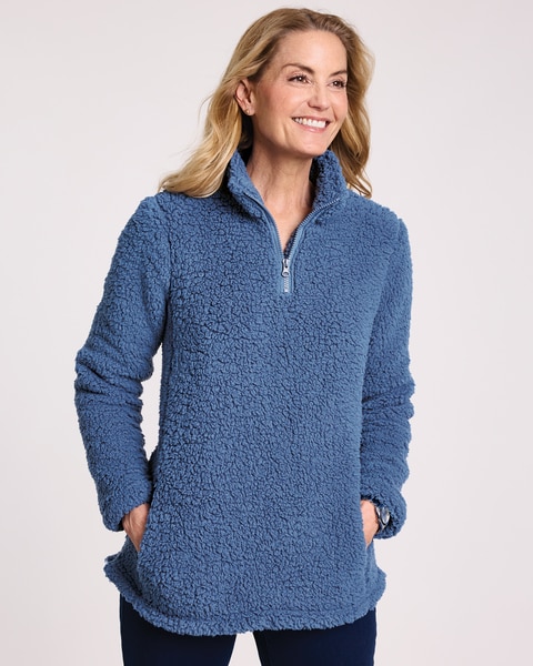 Quarter-Zip Sherpa Pullover