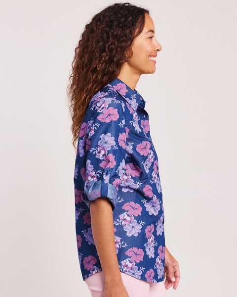 DenimLite Print Shirt