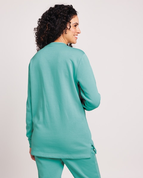Better-Than-Basic Embroidered Tunic Sweatshirt