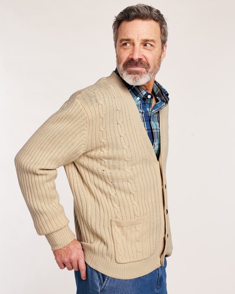 John Blair® Cable Front Cardigan