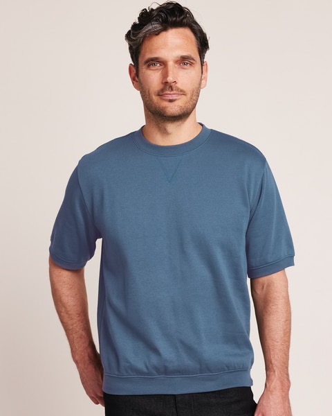 John Blair Supreme Fleece Short-Sleeve Sweatshirt