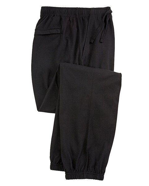 Haband Men’s Jersey Comfort Pants, Elastic Cuff