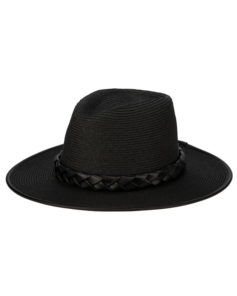 Looker Fedora- Ultrabraid Fedora With Braided Pu Band Hat