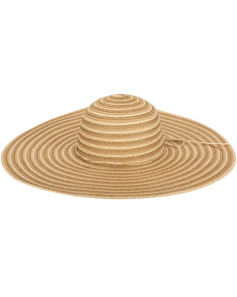 Mixed Paper And Gold Lurex Ultrabraid Floppy Hat