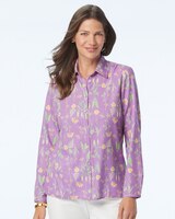 Botanical Floral Button-Front Blouse - alt2