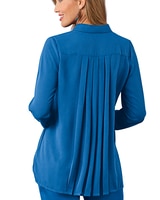 Haband Women’s Accordion Pleat Back Crepe Tunic - alt2