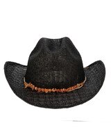 Womens Paperbraid Cowboy With Layred Bands Hat - alt2