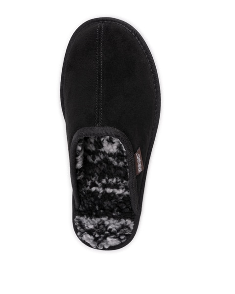 Muk Luks Dave Printed Berber Suede Scuff Slipper