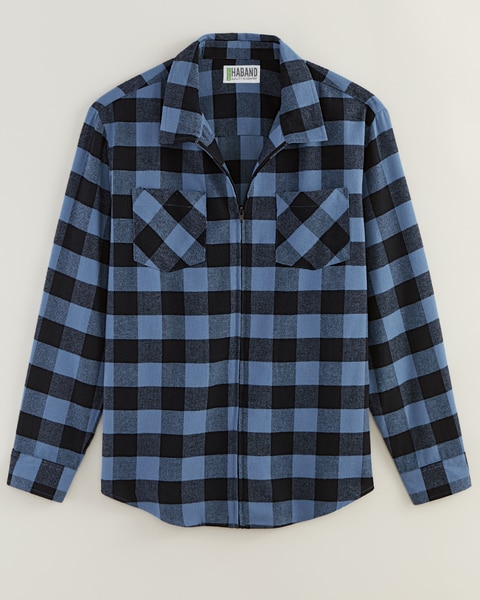Haband Zip-Front Flannel Shirt