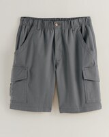 JohnBlairFlex Relaxed-Fit Full-Elastic Cargo Shorts - Charcoal Twill