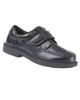 Dr. Max™ Leather One-Strap Casual Shoes - Black Smooth