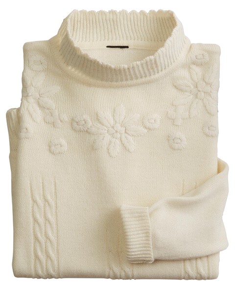 Haband Women’s Floral Detail Sweater