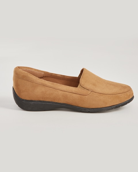 Jade Faux Suede Slip-Ons By Classique®