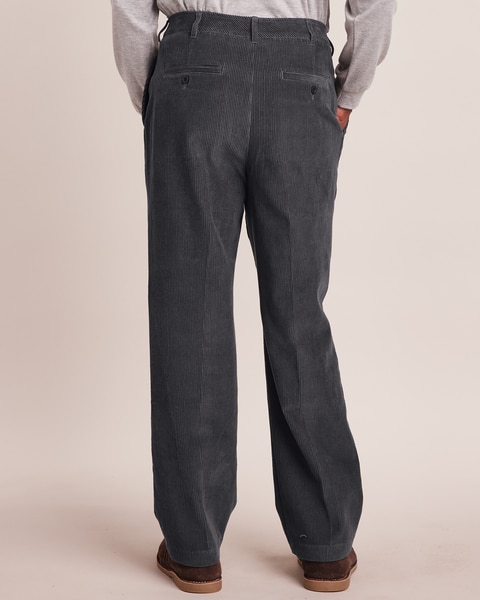 John Blair Relaxed-Fit Hidden Elastic Wide-Wale Corduroy Pants