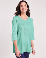 Embroidered Tunic - Beach Glass