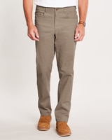 JohnBlairFlex Relaxed-Fit Side-Elastic Jeans - Dark Khaki