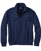Haband Men’s Full Zip Fleece Shirt Jacket - Navy
