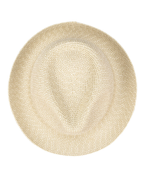 Everyday Fedora- Ultrbraid Fedora With Striped Open Weave Hat