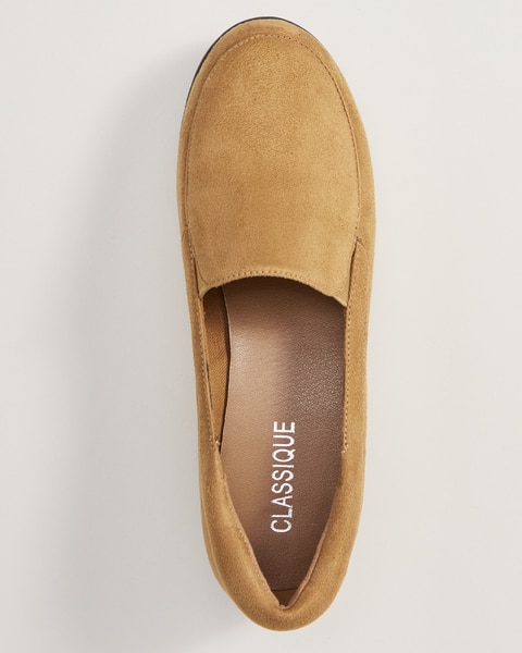 Jade Faux Suede Slip-Ons By Classique®