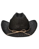 Womens Paperbraid Cowboy With Layred Bands Hat - alt3
