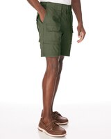 JohnBlairFlex Adjust-A-Band® Relaxed-Fit 7-Pocket Cargo Shorts - Olive