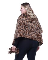 Printed Fleece Poncho and Glove Set - alt2