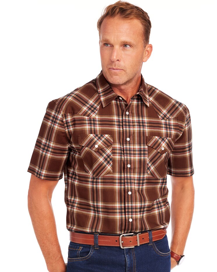 John Blair Short Sleeve Snap Front Shirt Blair