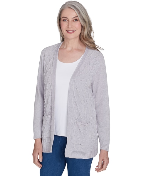 Alfred Dunner® Classics Chenille Cardigan with Pockets