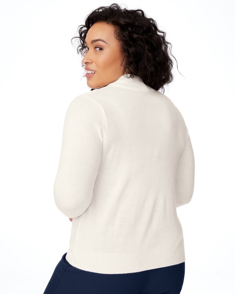 Cashmere-Like Long-Sleeve Sweater