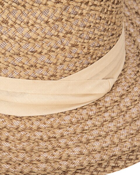 Well Crafted Fedora - Braided Hemp Fedora With Pleated Band Hat