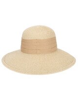 Bay - Womens Round Crown Face Saver  Hat - Natural