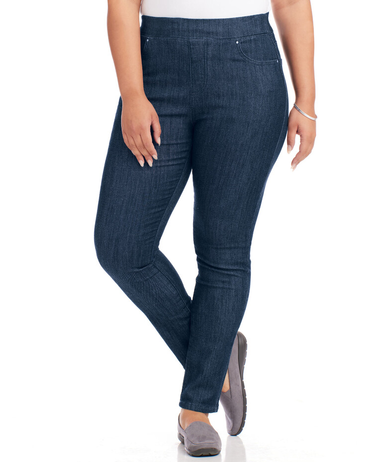 Denim&Co, Jeans, Denim Co Womens Petite Jeans Pm Silky Comfy Knit Jegging  Blue A548777