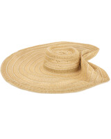 Dune - Open Paper Weave Wide Brim Floppy Sun Hat - Natural