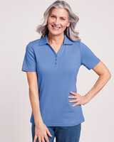 Essential Knit Polo Top - Blue