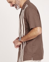 John Blair® Linen Blend Colorblock Shirt - alt2