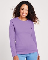 Essential Knit Long Sleeve Tee - Lilac