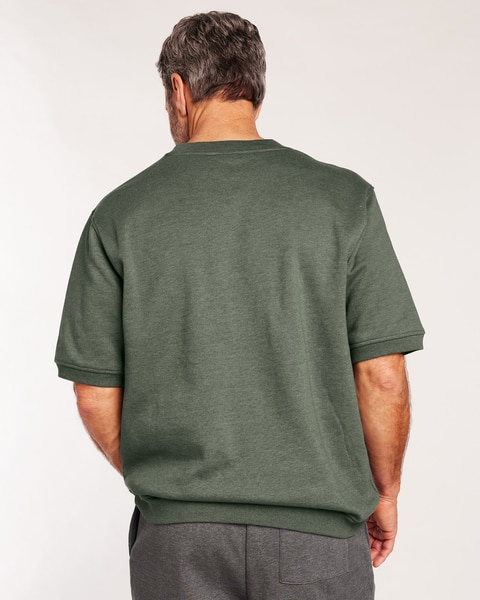 John Blair® Supreme Fleece Short-Sleeve Sweatshirt