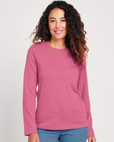 Essential Knit Long Sleeve Tee - Morning Glory