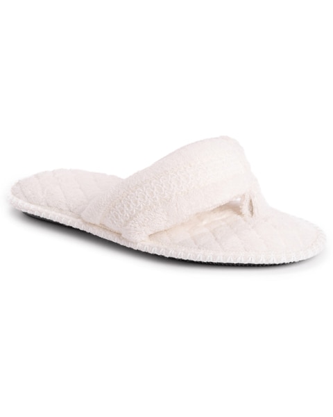 MUK LUKS® Darlene Micro Chenille Thong Slipper