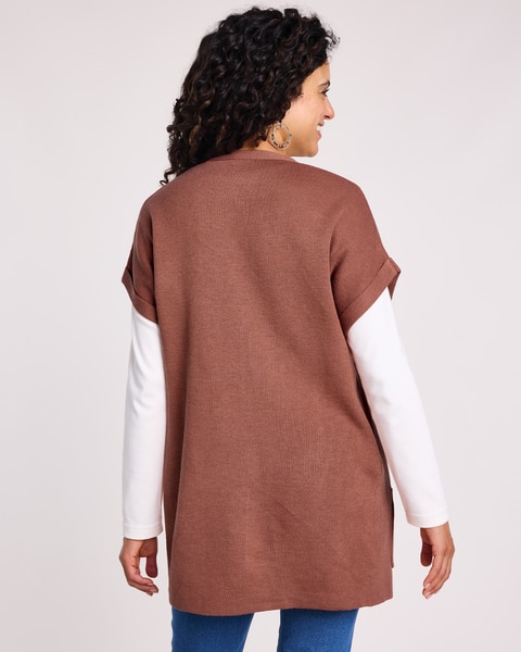 Dolman Sleeve Open Front Sweater