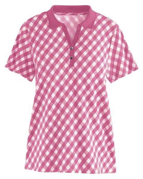 Gingham Polo Top