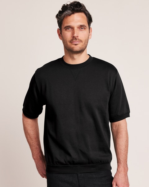 John Blair Supreme Fleece Short-Sleeve Sweatshirt