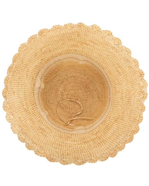 Sand Dollar - Womens Crochet Raffia Bucket Hat