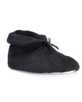 MUK LUKS Soft Ones Terry Cuff Bootie w/ Bow Slippers - Black