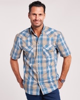 John Blair Short-Sleeve Snap-Front Shirt