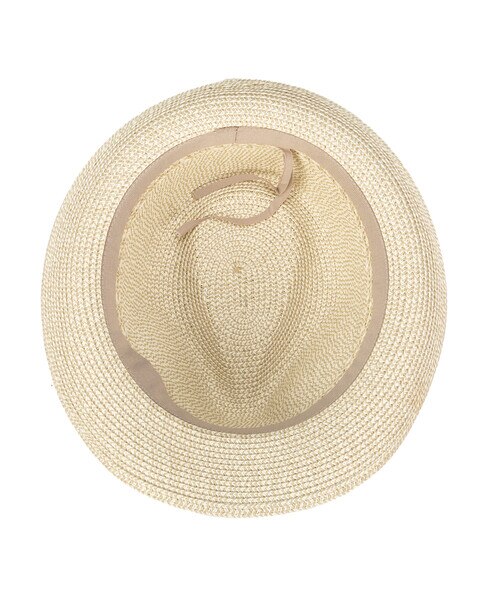 Everyday Fedora- Ultrbraid Fedora With Striped Open Weave Hat