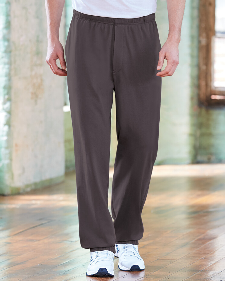 Haband Men’s Jersey Comfort Pants, Elastic Cuff | Blair