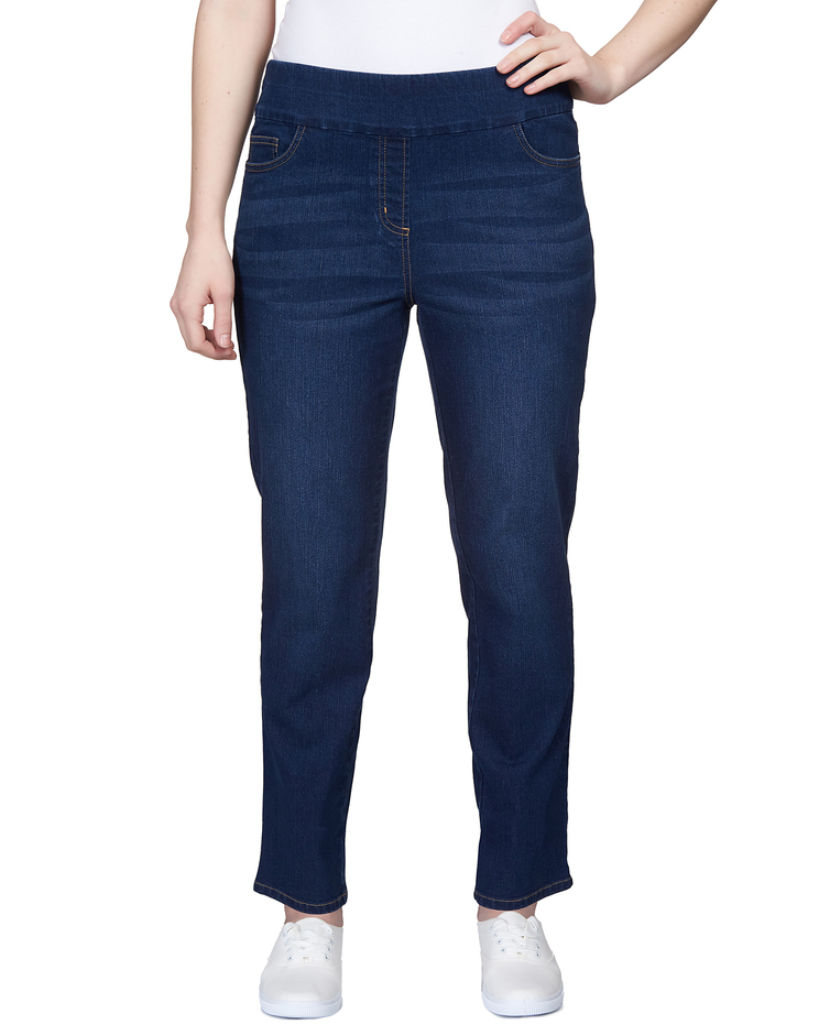 Alfred Dunner® Autumn Weekend Pull On Stretch Denim Short Length Pant ...